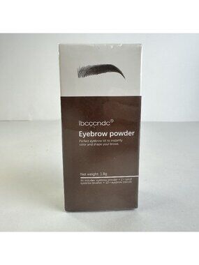 Ibcccndc Eyebrow Powder Kit With 2 Spiral Brushes & 10 Stencils 1.8G Brown
